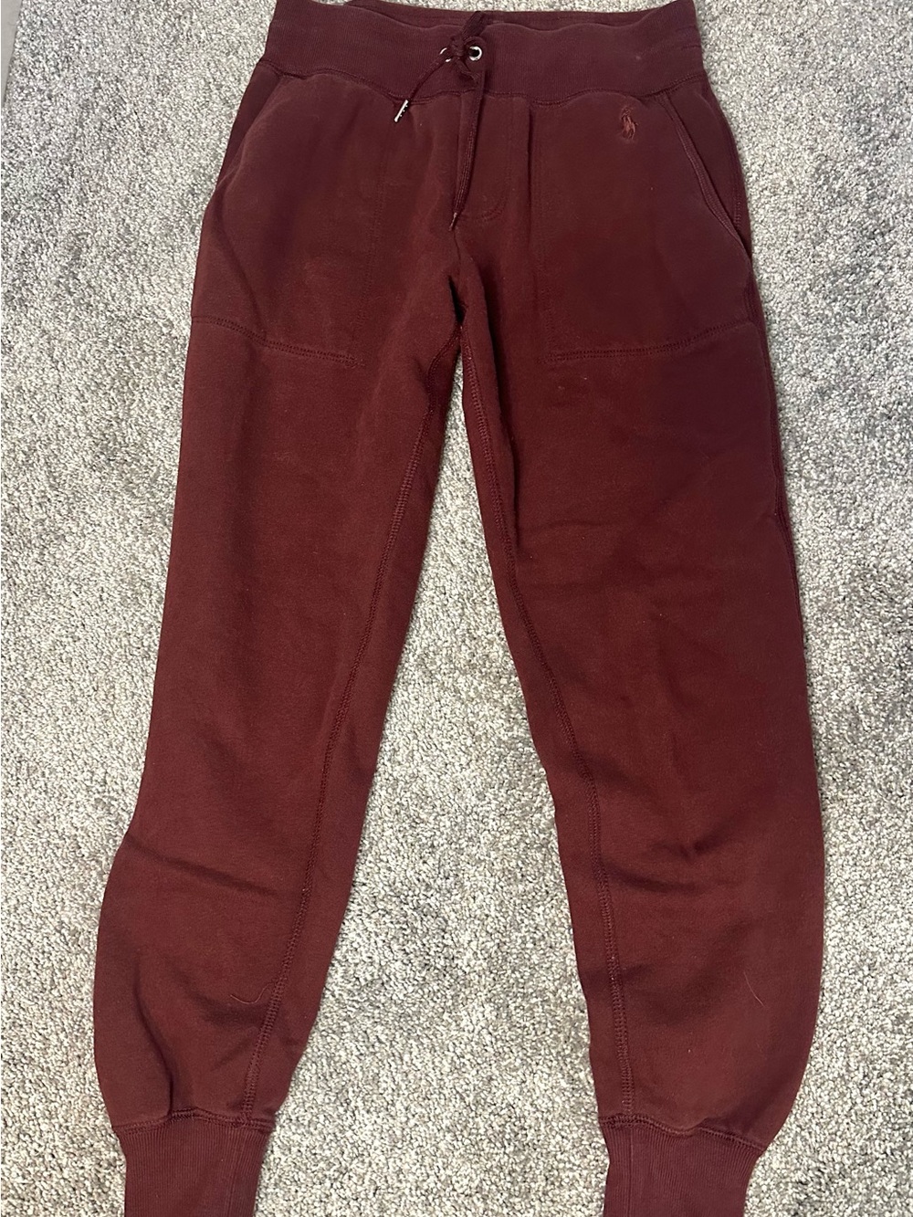 Polo by Ralph Lauren Burgundy Drawstring Sweatpants Joggers